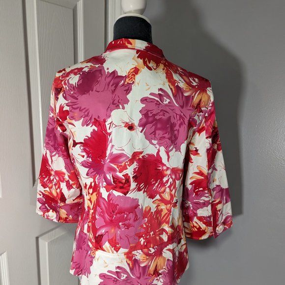 Coldwater Creek Floral Jacket/Blazer Petite - Picture 3 of 14
